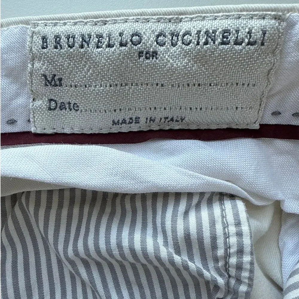 Brunello Cucinelli Cream Chinos Pants Size IT 54 / US 39